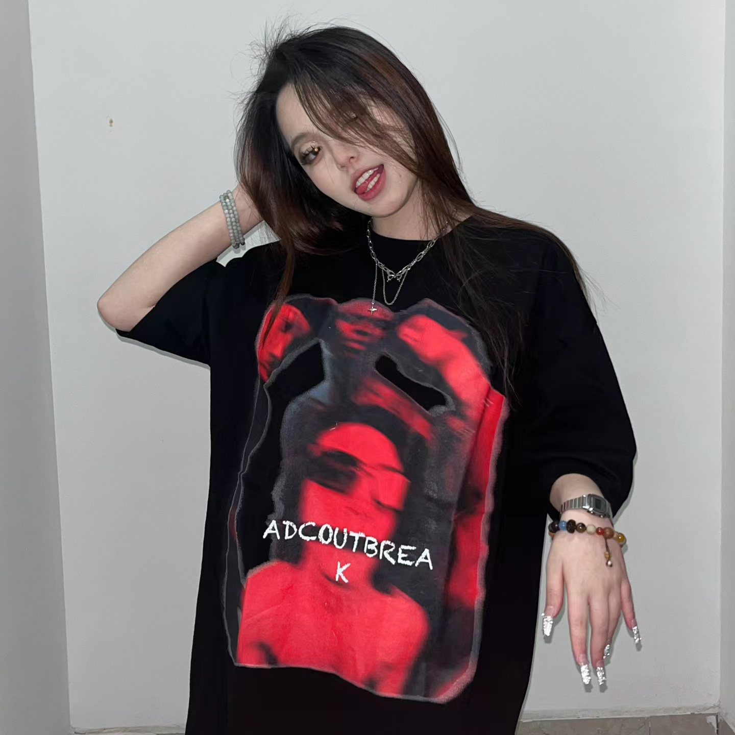 27388 special offer (200g pure cotton pull shoulder strip) Douyin quality pure cotton short-sleeved T-shirt
