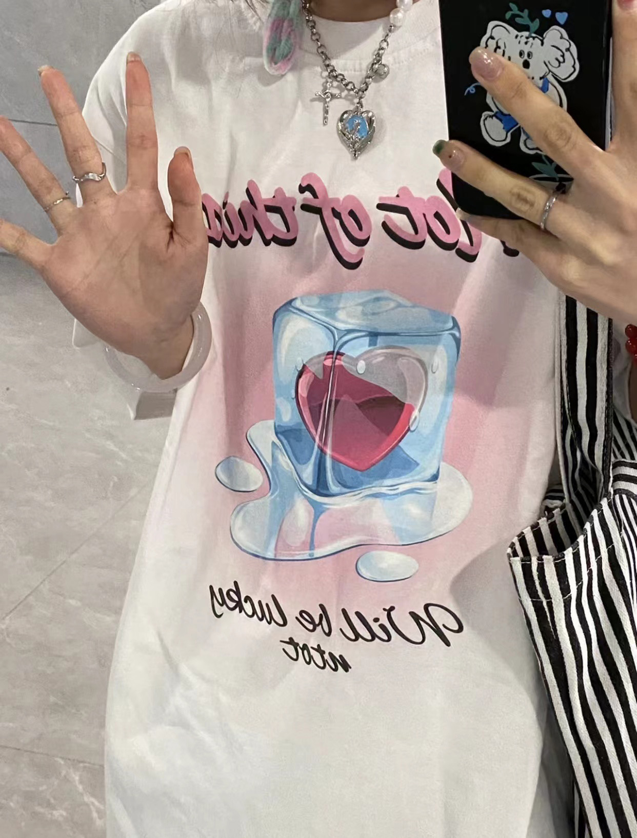 27368 special price (200g pure cotton pull shoulder strip) Douyin quality pure cotton short-sleeved T-shirt