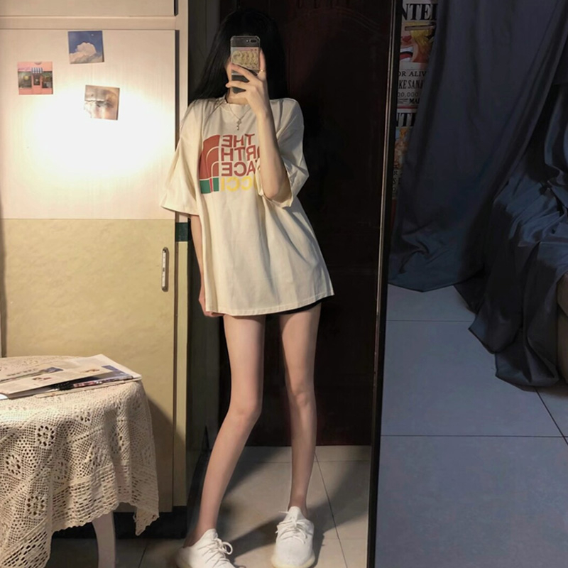 27341 special price (200g pure cotton pull shoulder strip) Douyin quality pure cotton short-sleeved T-shirt