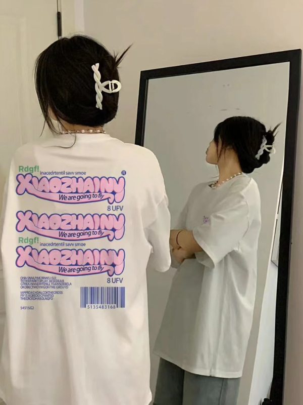 27402 special offer (200g pure cotton pull shoulder strip) Douyin quality pure cotton short-sleeved T-shirt