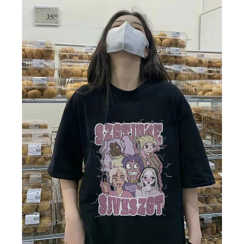 27349 special price (200g pure cotton pull shoulder strip) Douyin quality pure cotton short-sleeved T-shirt