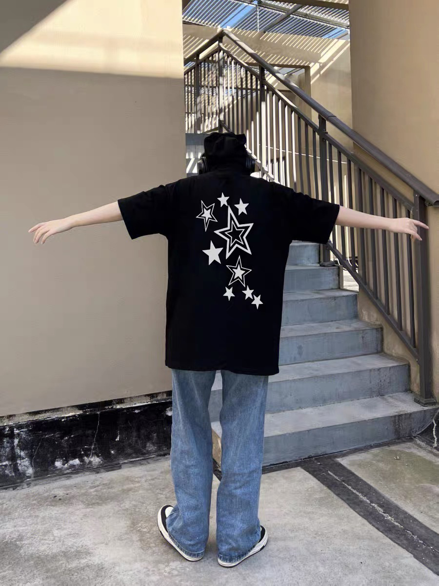 27307 special offer (200g pure cotton pull shoulder strip) Douyin quality pure cotton short-sleeved T-shirt