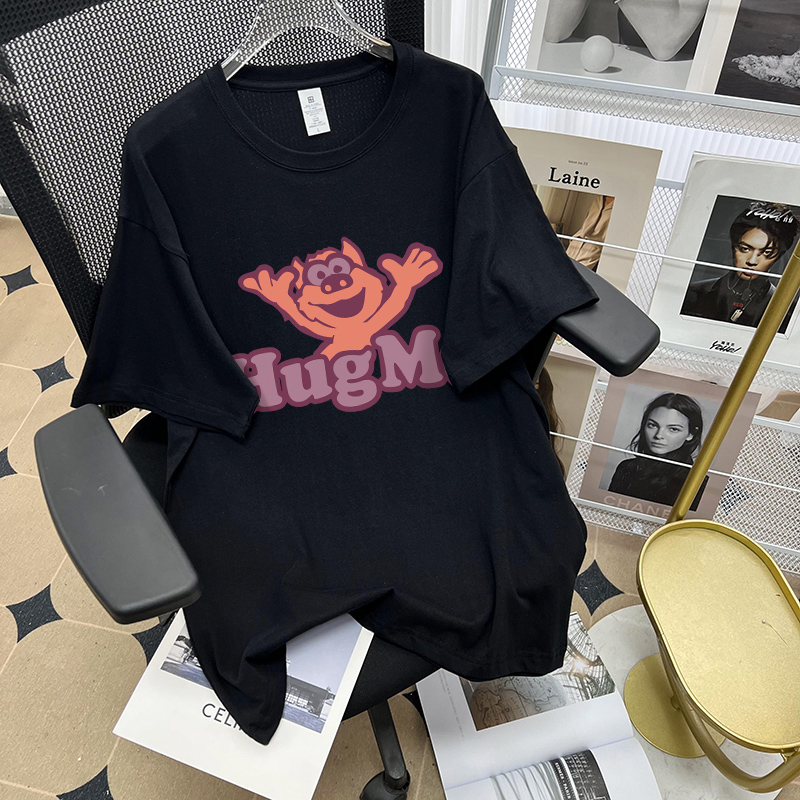 Real price｜Pure cotton back bag｜Douyin quality printed short-sleeved t-shirt plus size top for women