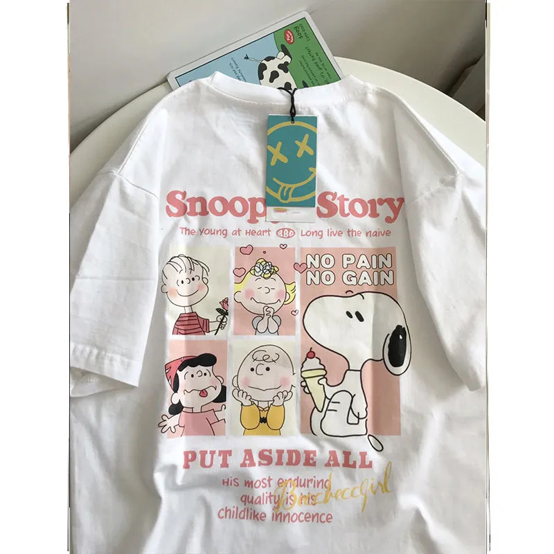 Short-sleeved t-shirt women's 2023 summer new sweet temperament outerwear loose white top bottoming shirt