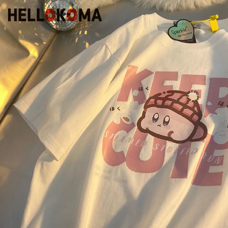 Summer new short-sleeved female student Korean version loose t-shirt female design sense niche ins sweet girl top