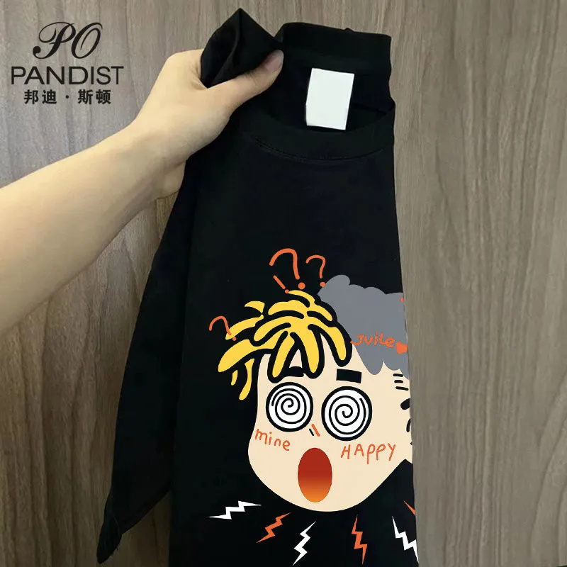 Japanese short-sleeved t-shirt men and women summer tide brand ins trend clothes American loose half-sleeved T-shirt