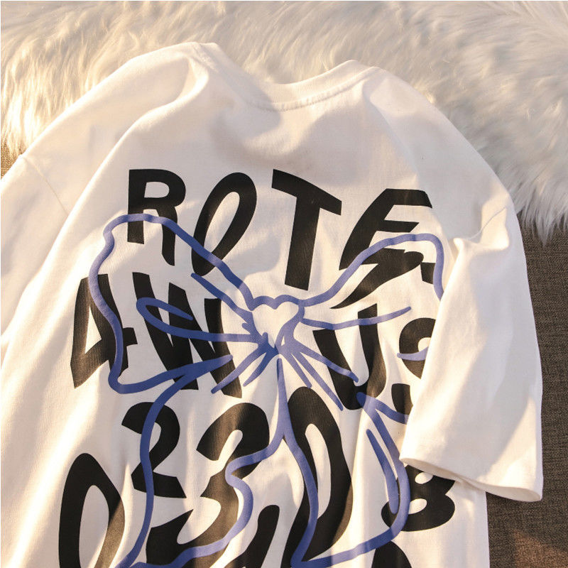 Design sense niche short-sleeved T-shirt female 2023 new summer Korean version loose student clothes ins tide