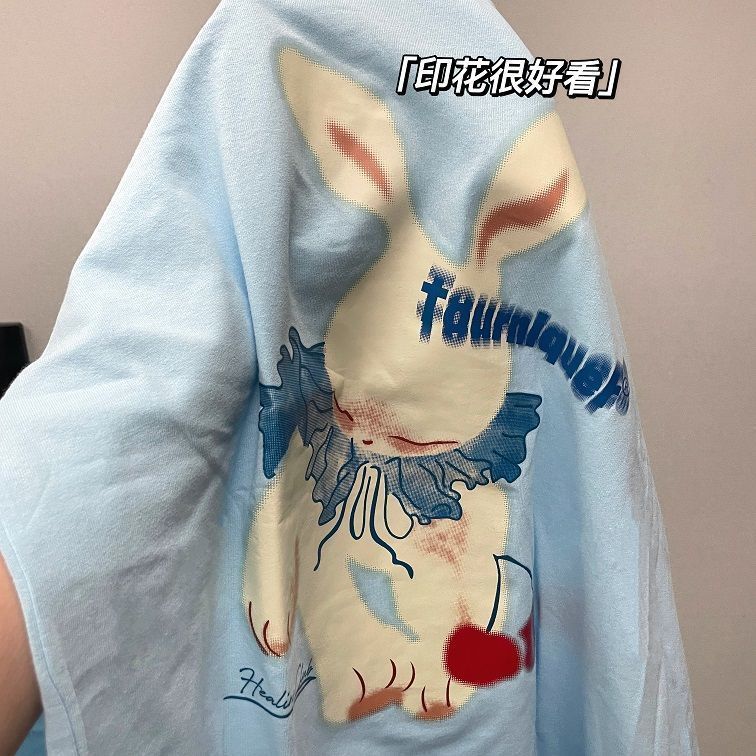 Salt series short-sleeved t-shirt women's fun print summer loose design sense small student top trend