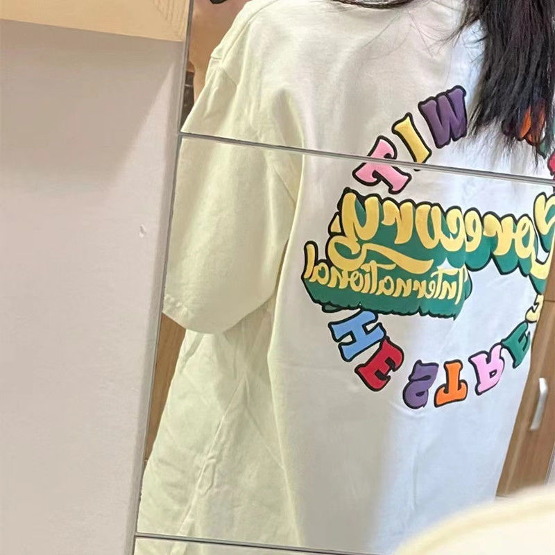 Short-sleeved t-shirt female students loose ins national tide 2023 summer new niche design clothes