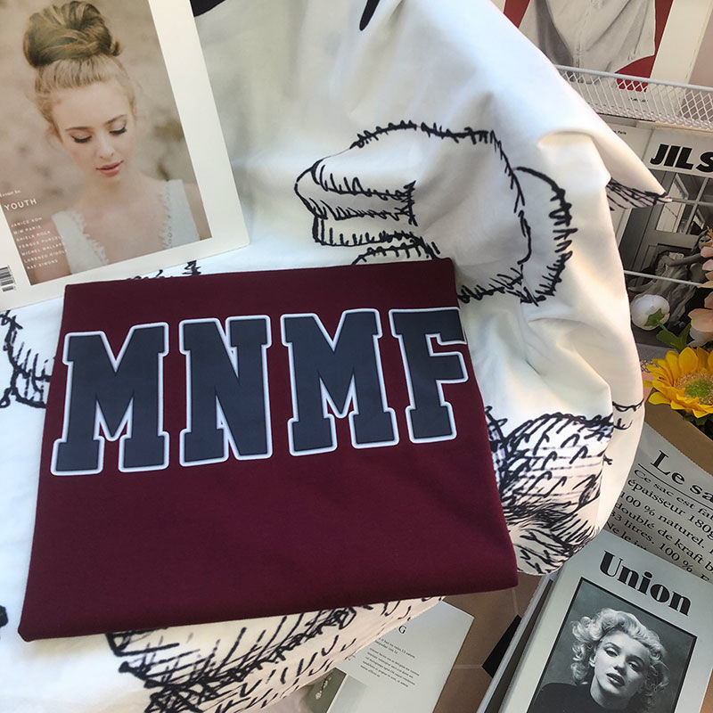 New men's and women's short-sleeved T-shirts 2023 summer new student American style loose trendy tops
