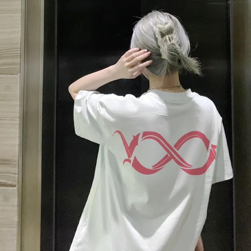 Short-sleeved t-shirt women's summer loose chic Hong Kong style half-sleeved oversize top clothes