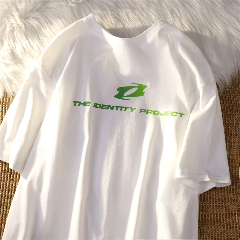 2023 American retro letter printing short-sleeved t-shirt women's loose spring and summer design sense niche ins tide brand top
