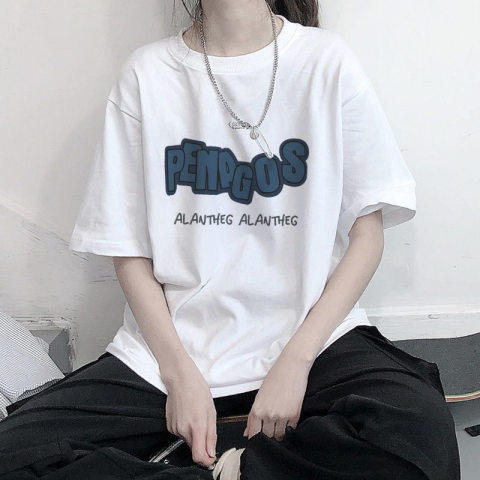 超火港風網紅短袖T恤女夏裝韓版潮原宿學生寬鬆百搭半袖上衣服