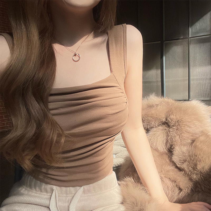 260 ribbed velvet [with chest pad] Amoy Ruomei wants to wear chest pad folded suspenders