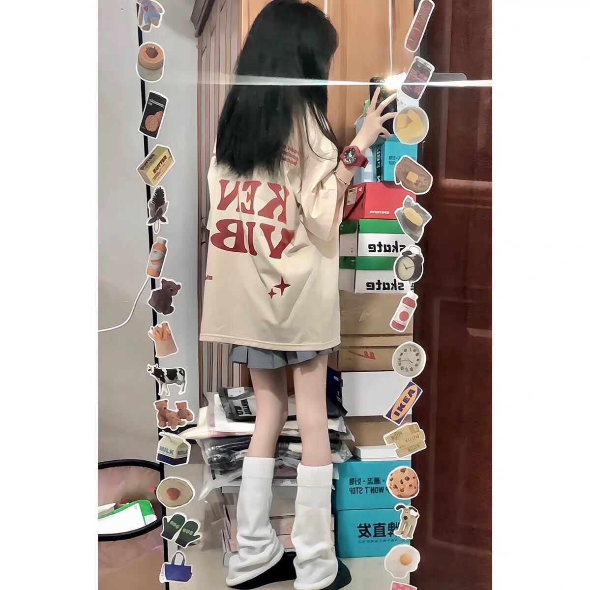 Official picture loose short-sleeved T-shirt top women