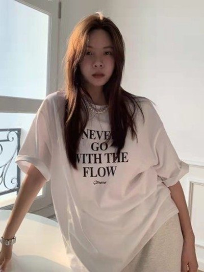 White short-sleeved t-shirt women's summer thin section Korean version loose casual inner t-shirt top