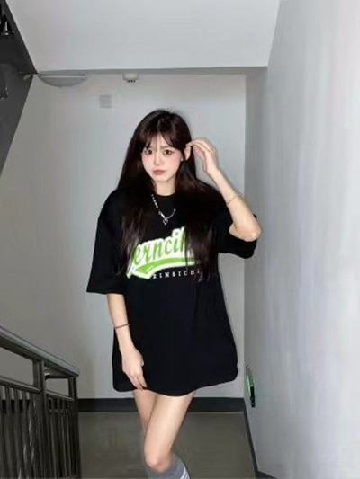 Summer new cartoon print short-sleeved t-shirt female Korean version of the trend niche loose short-sleeved women's top ins style