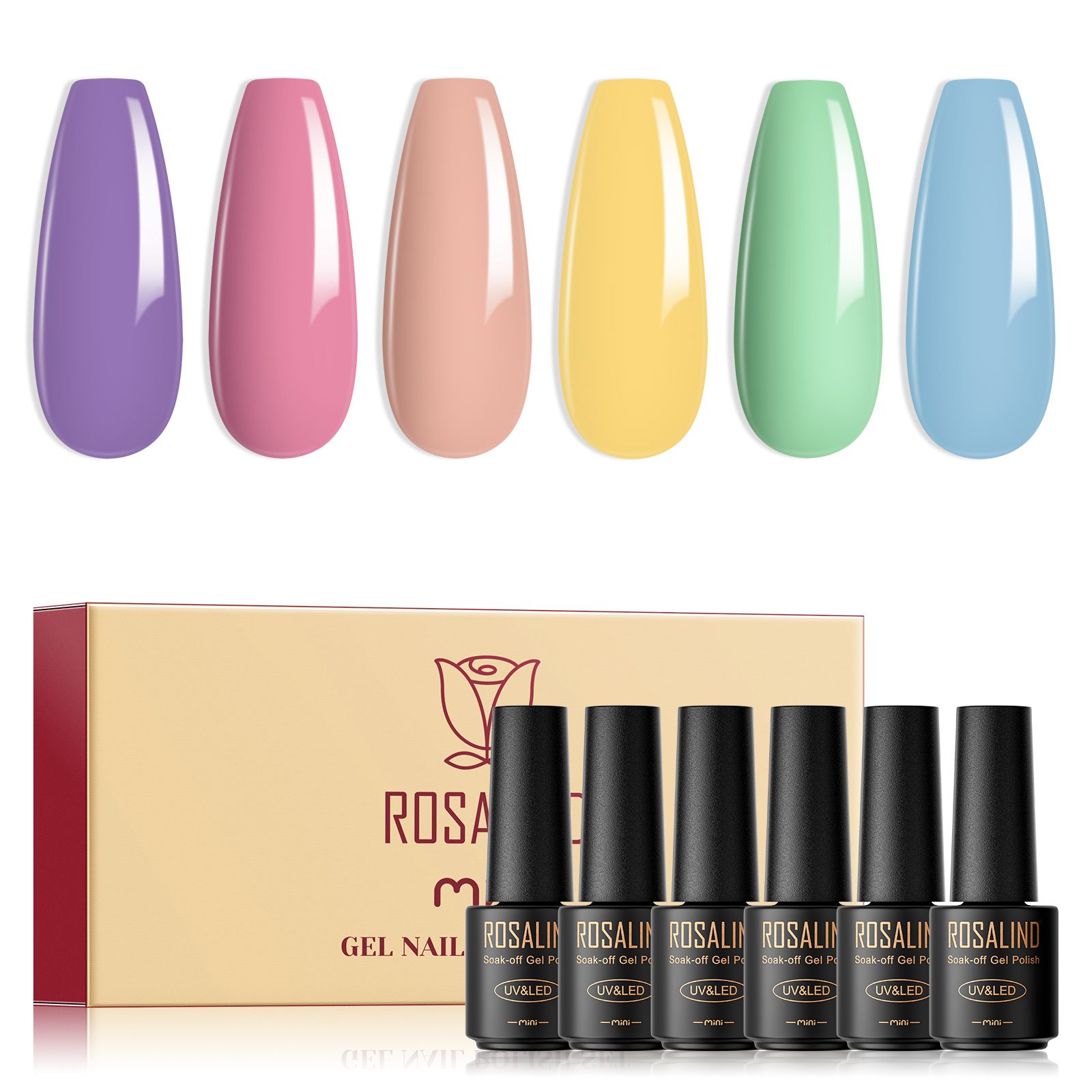 ROSALIND macaron candy color nail polish glue 2023 new popular color nude color nail shop special