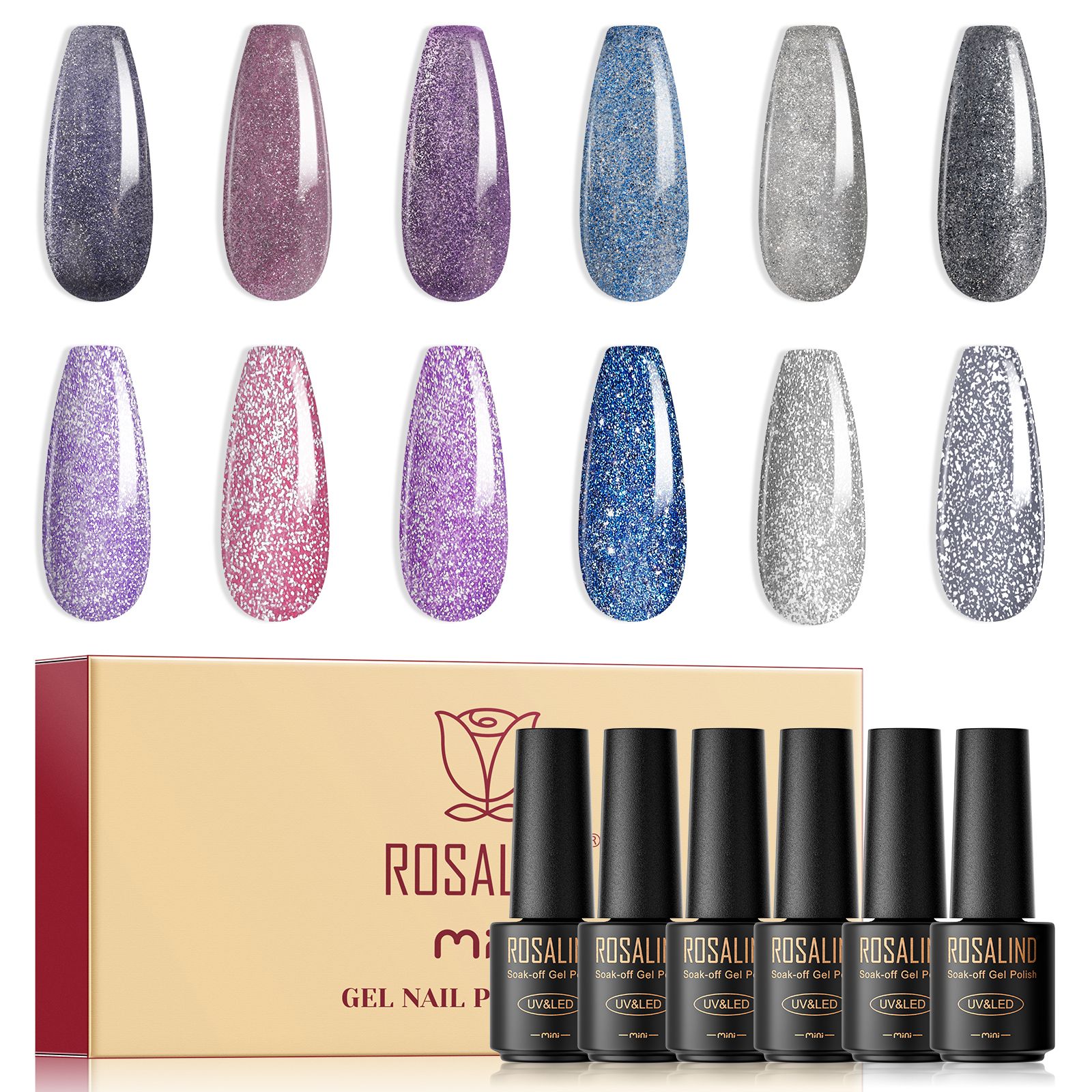Nail polish glue 2023 new ice transparent purple nail polish glue diamond fine flash broken drill nail glue nail shop dedicated