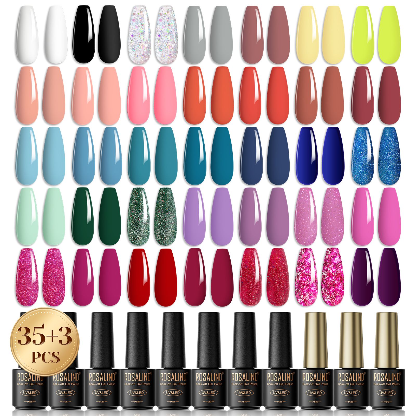 ROSALIND nail polish set full set 2023 new nail polish white nude manicure nail gel set