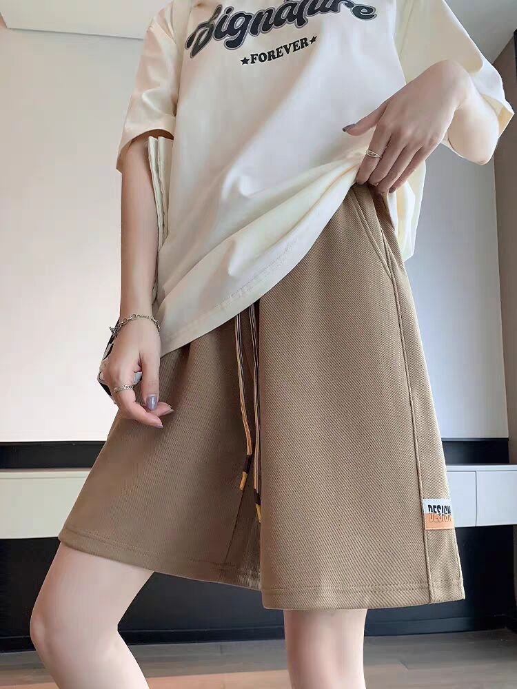 Real price, official website 3125# American sports shorts women's summer loose five-point pants casual students wide-leg mid-pants