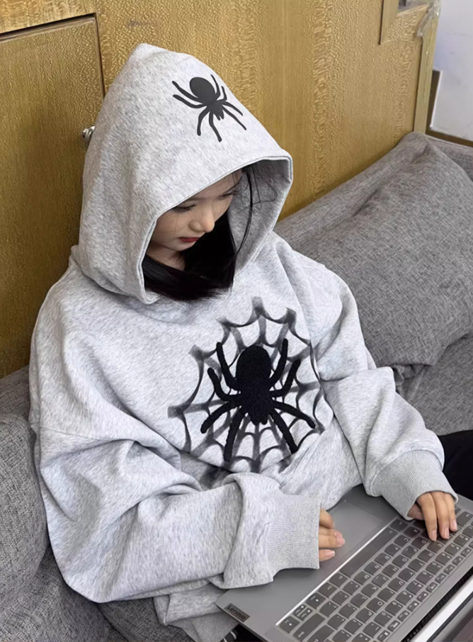 6535 fish scale autumn and winter loose hooded sweater women