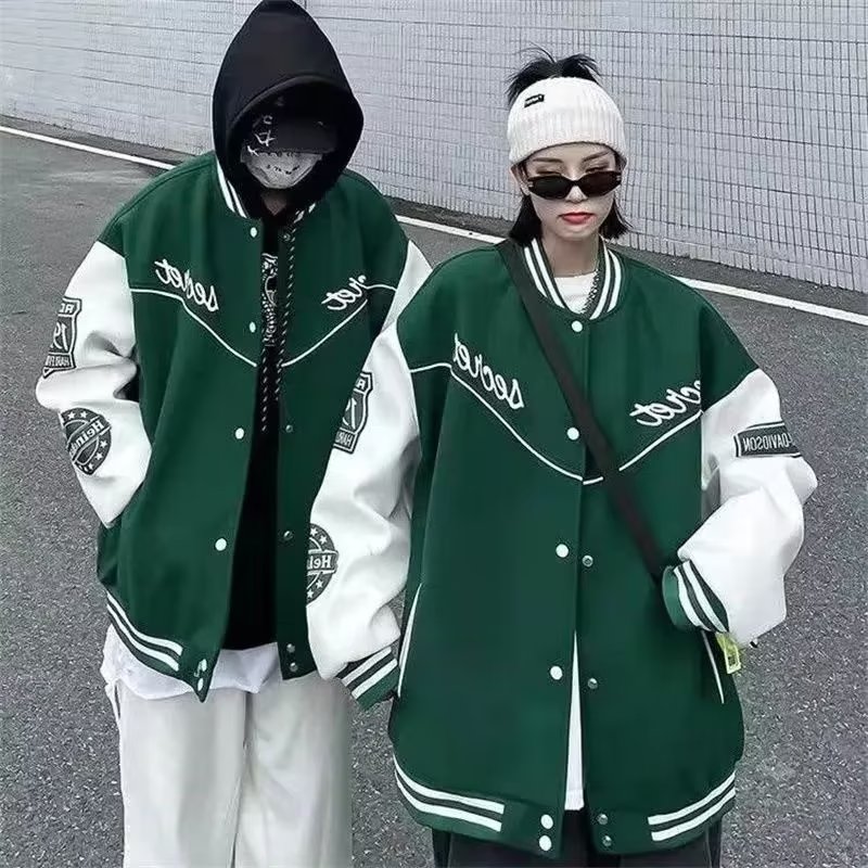 TF4* autumn and spring new baseball uniform female autumn and winter high street design sense niche vintage American street jacket ins