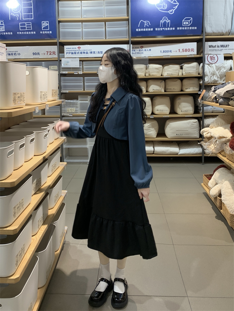 Spring and Autumn Women's New Style Salt Style Light Mature Breast Style Wear Small Fragrance Style Jacket Dress Two-piece Set