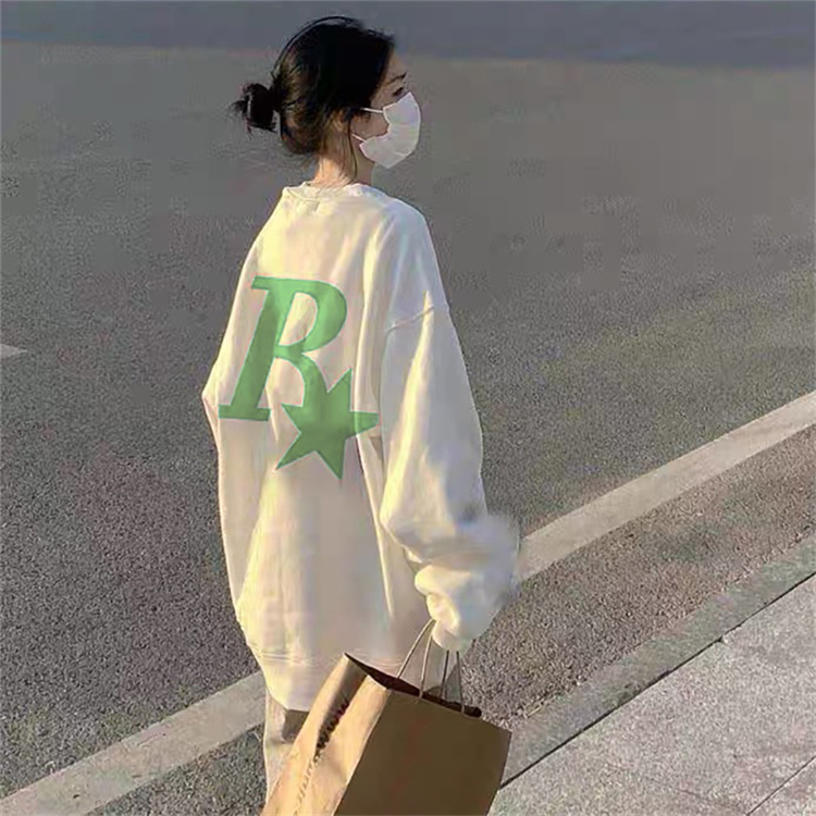 超火cec衛衣女春秋韓版oversize無帽薄款外套ins潮學生寬鬆上衣服