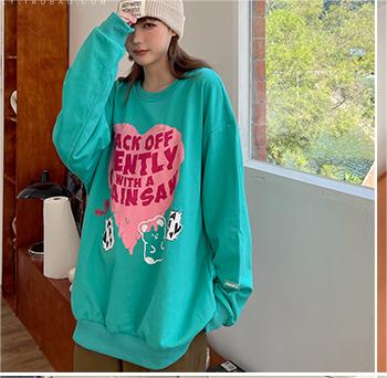 超火cec衛衣女春秋韓版oversize無帽薄款外套ins潮學生寬鬆上衣服