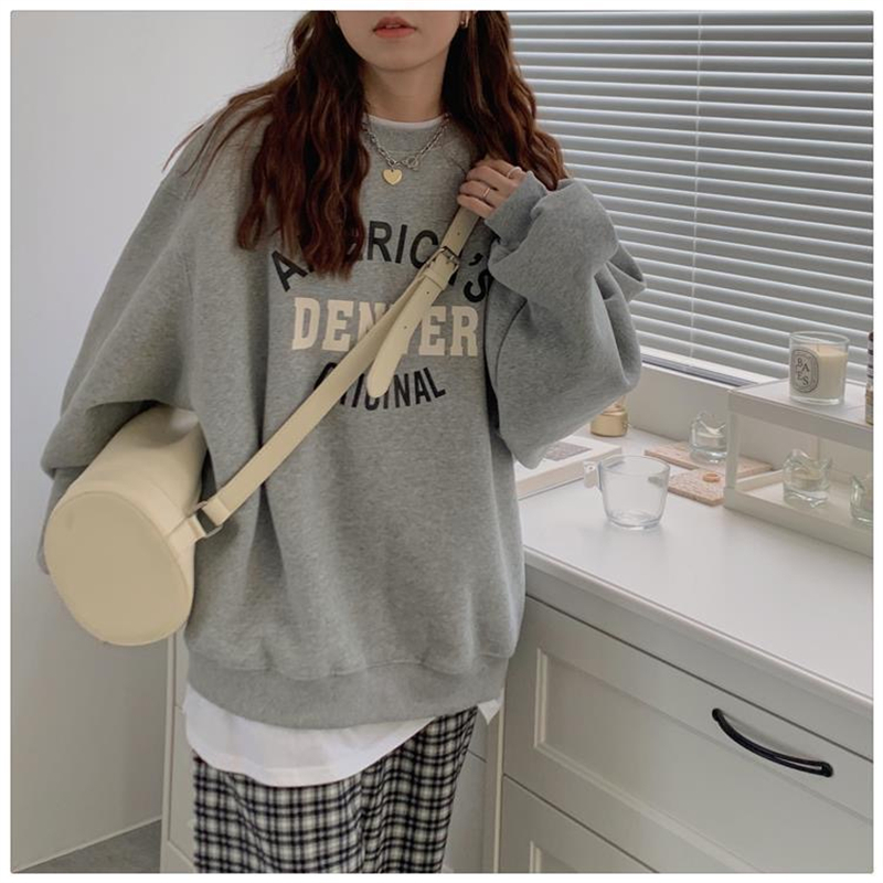 Super hot cec sweatshirt for women spring and autumn Korean version oversize hooded thin jacket ins trendy student loose top