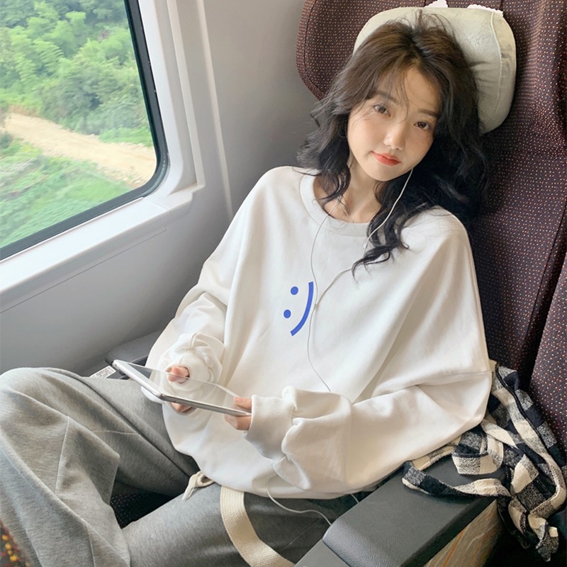 超火cec衛衣女春秋韓版oversize無帽薄款外套ins潮學生寬鬆上衣服