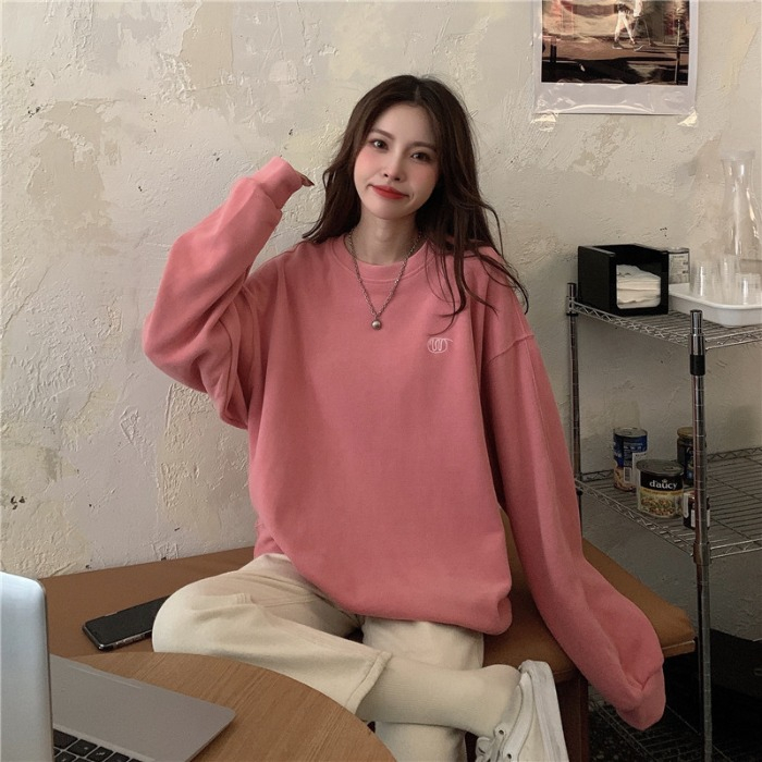 3165# official photo, real price, velvet 250g / David's round neck autumn and winter sweatshirt for women, velvet