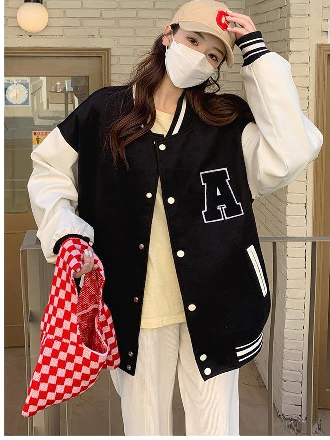 Plus velvet and thick fabric winter ins trendy Korean style versatile jacket bf lazy style couple