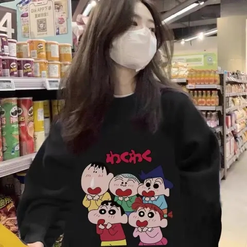 秋冬款圓領衛衣女韓版寬鬆長袖上衣女