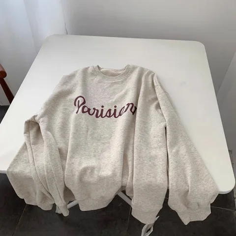 Women's autumn and winter round neck sweatshirt long sleeve top