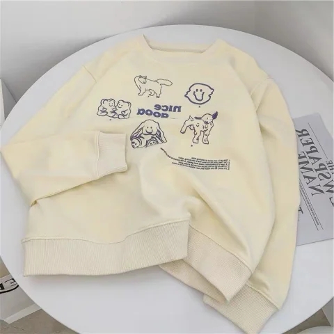 Women's autumn and winter round neck sweatshirt long sleeve top
