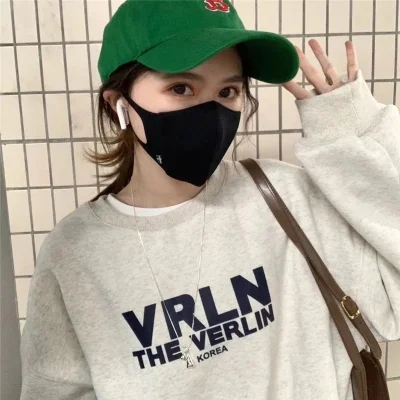 秋冬款圓領衛衣長袖上衣女
