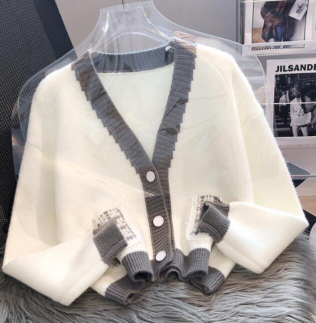 Knitted Cardigan Sweater Jacket Women's Autumn and Winter Thick 2023 New Style Small Fragrance Top Popular Style High-end, Good-looking and Western Style