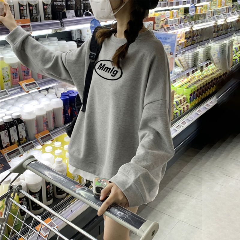 Super hot cec sweatshirt for women spring and autumn Korean version oversize hooded thin jacket ins trendy student loose top