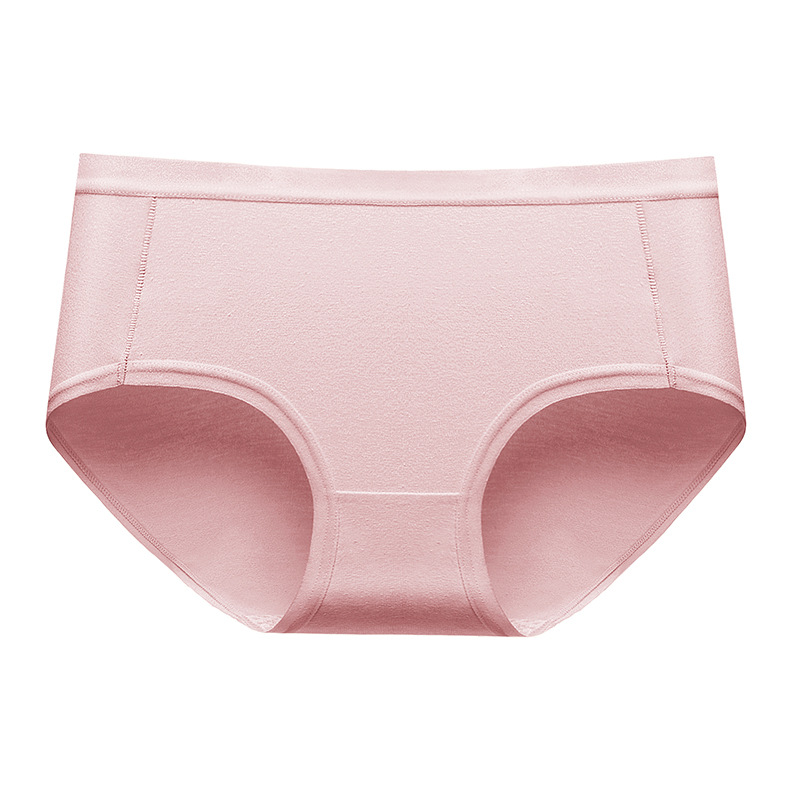 Women's underwear women's mid-rise cotton large size hip-lifting seamless briefs girls' solid color mid-rise cotton underwear wholesale