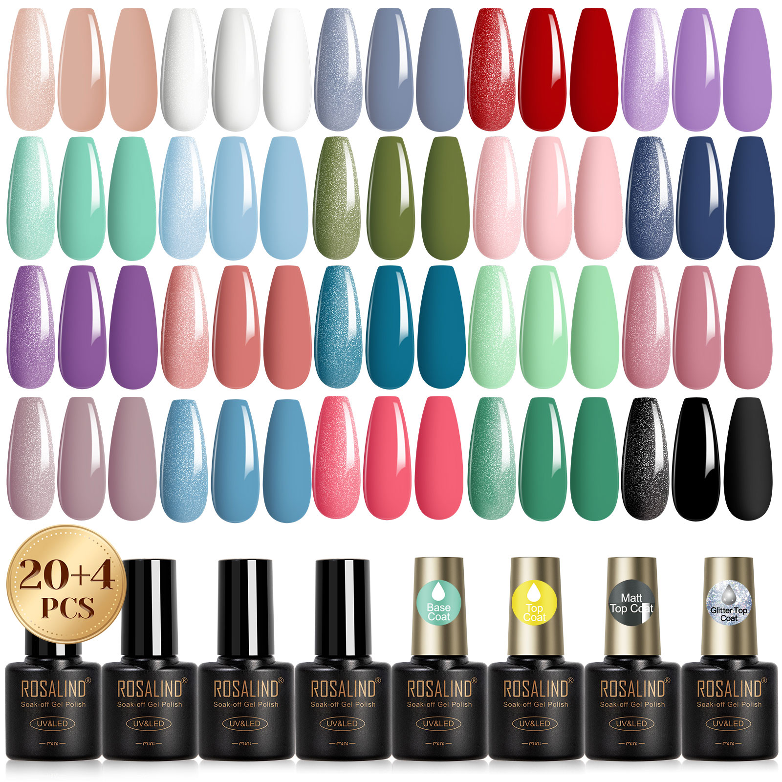 ROSALIND cross-border new style nail polish glue set boxed glue plastic bottle nude nail glue nail salon exclusive