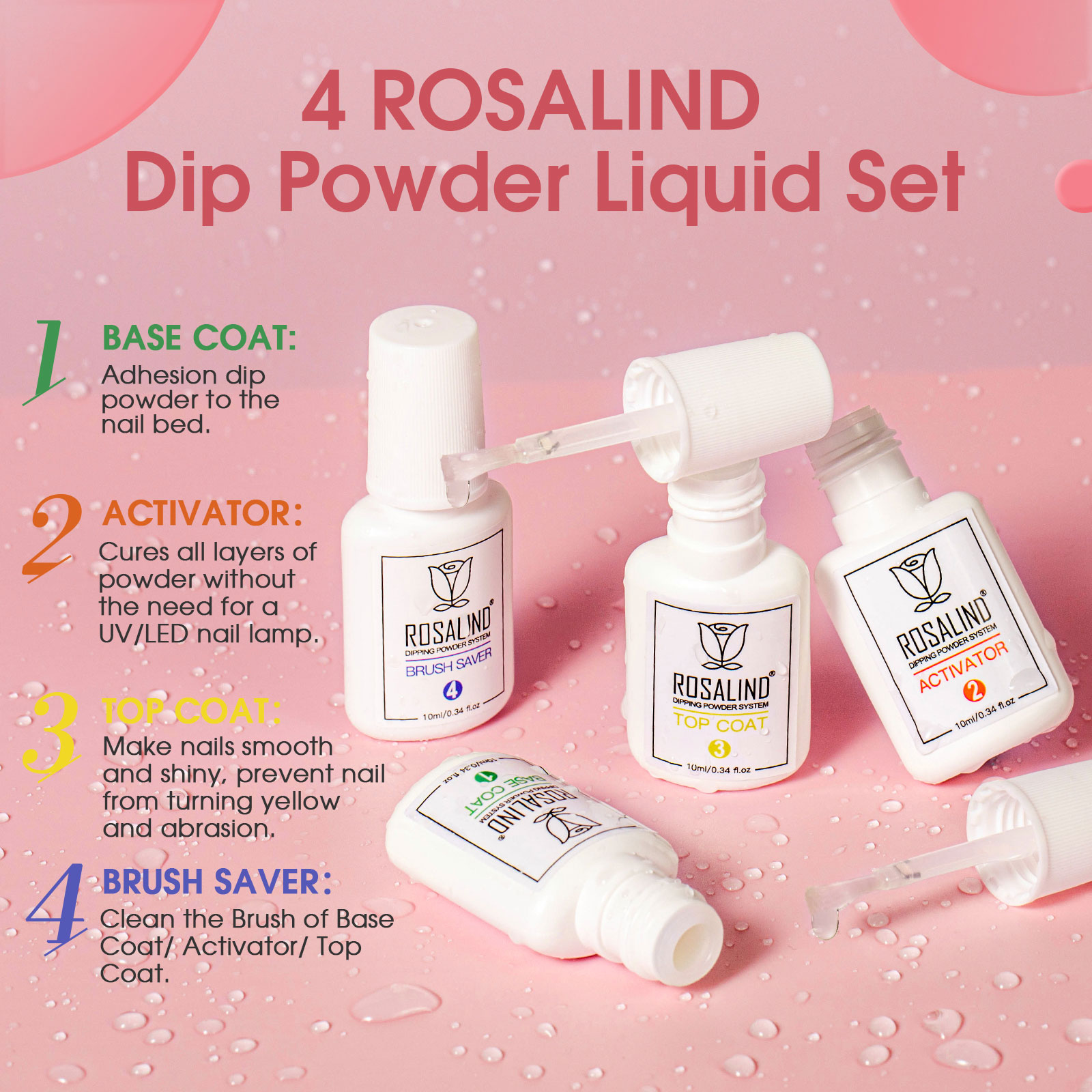 ROSALIND cross-border supply manicure infiltration powder sticky manicure glitter powder set color glue manicure supplies tools