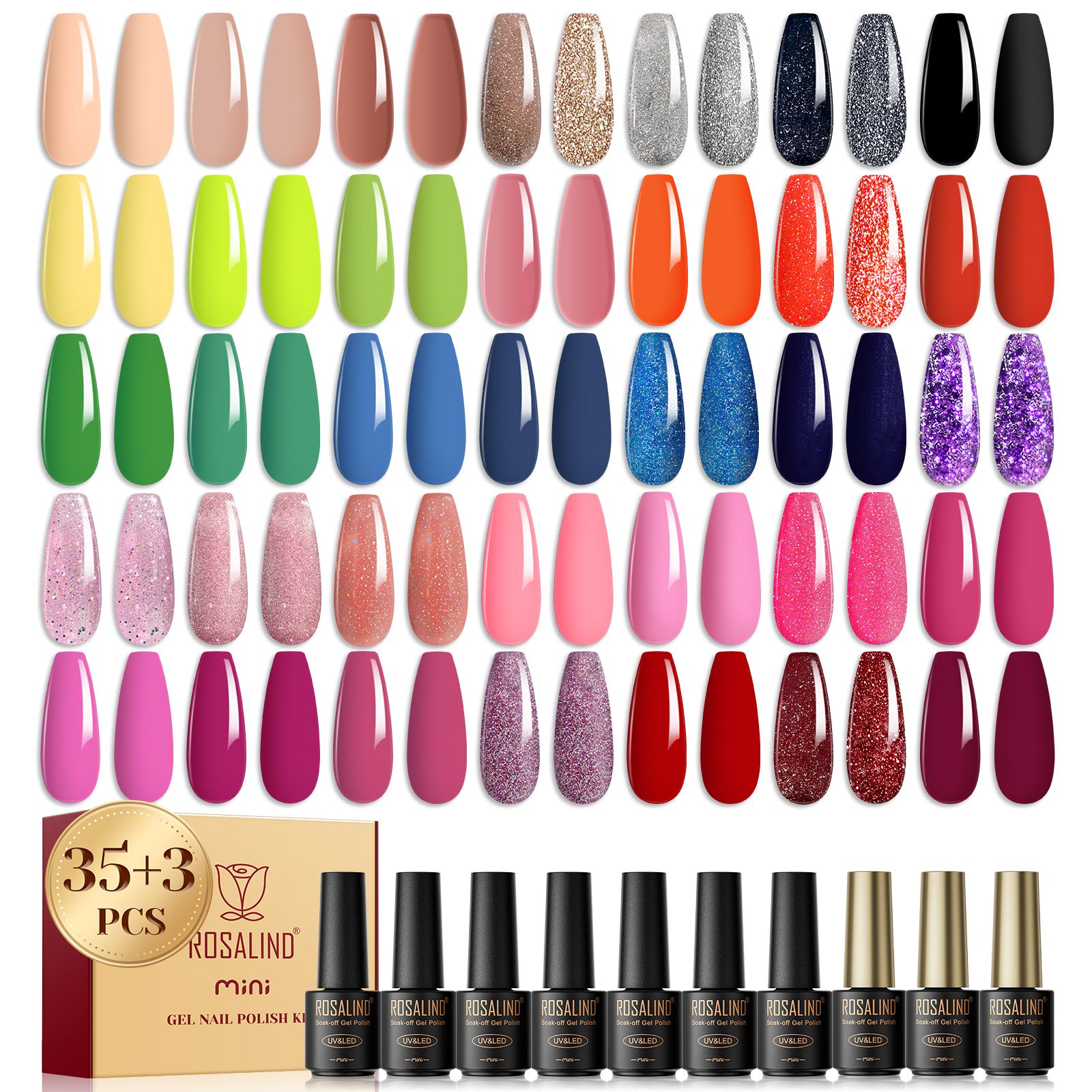 ROSALIND new phototherapy nail polish set popular in the summer of 2023 spring nude powder manicure gel manicure shop dedicated nail color glue