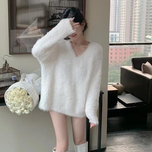 Winter thickened imitation fur sweater